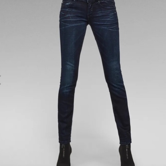 G STAR RAW Midge Zip Mid Skinny Jeans - Picture 2 of 13